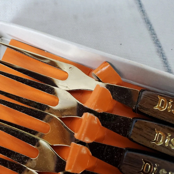 Vintage 60s Disneyland Mini Forks Bronze Plated Collectable - Picture 7 of 14